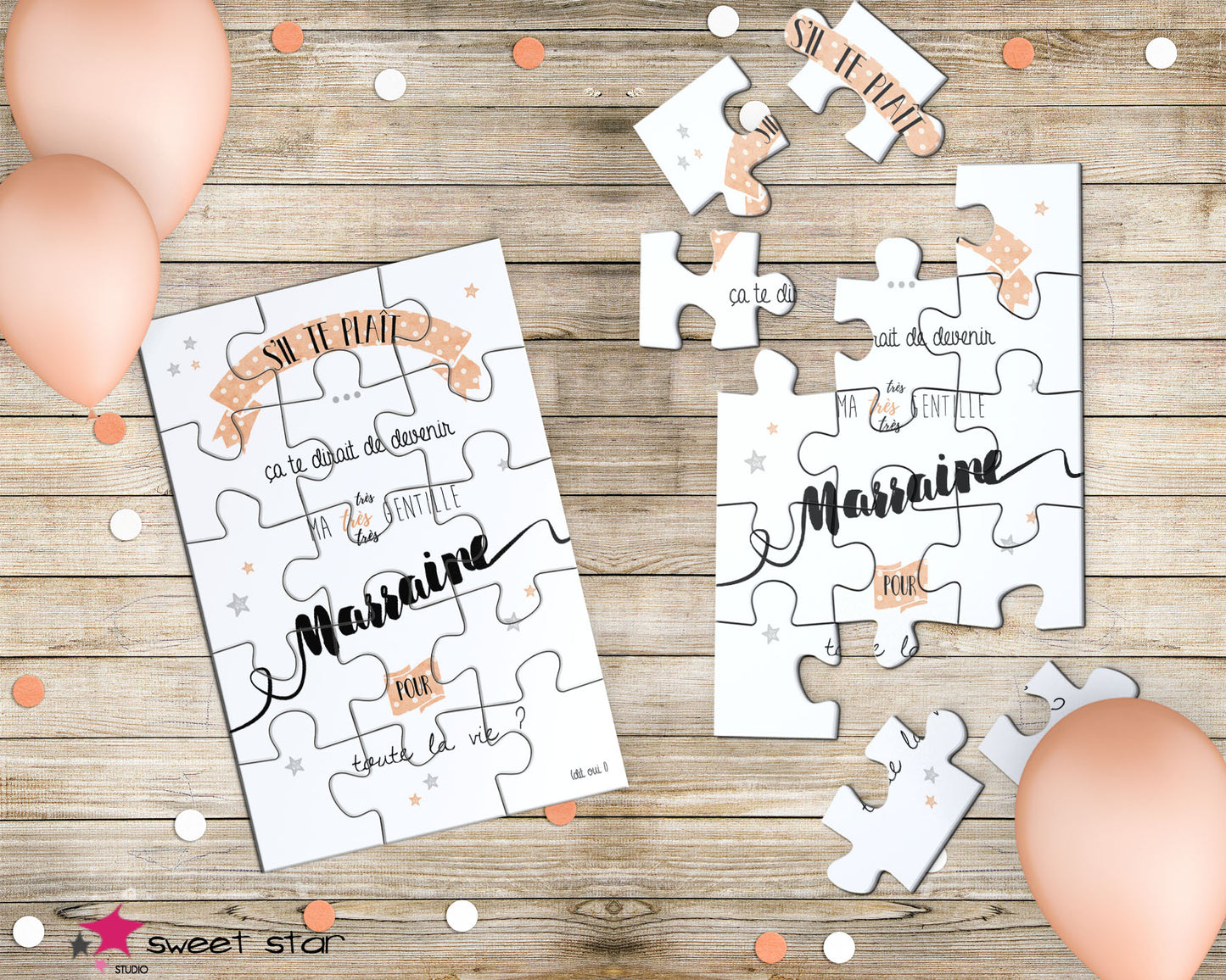 Puzzle annonce MARRAINE