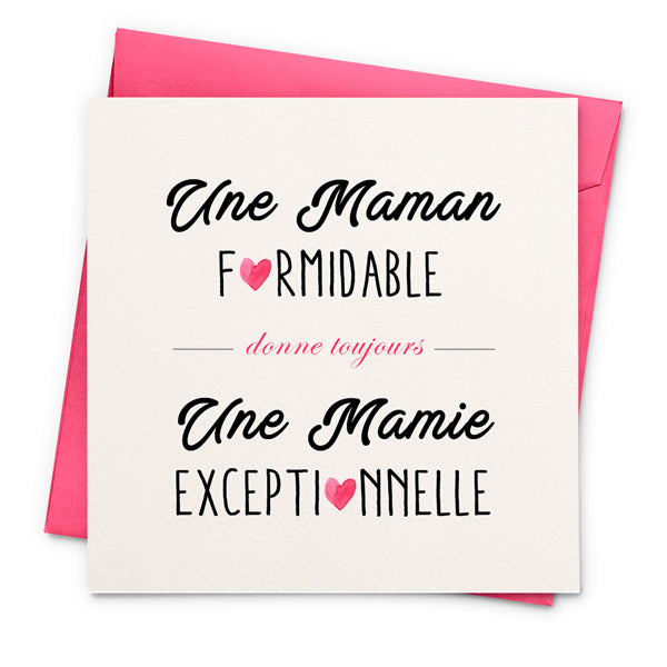Carte Mamie Exceptionnelle