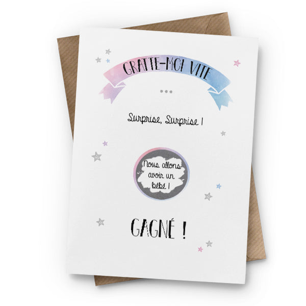 Carte annonce BÉBÉ