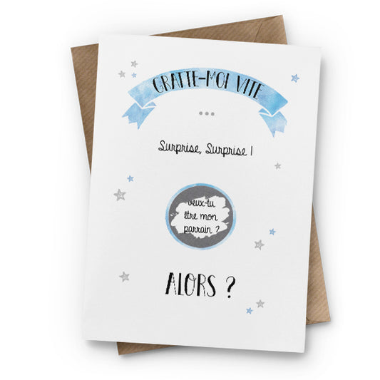 Carte à gratter Parrain - Annonce Parrain