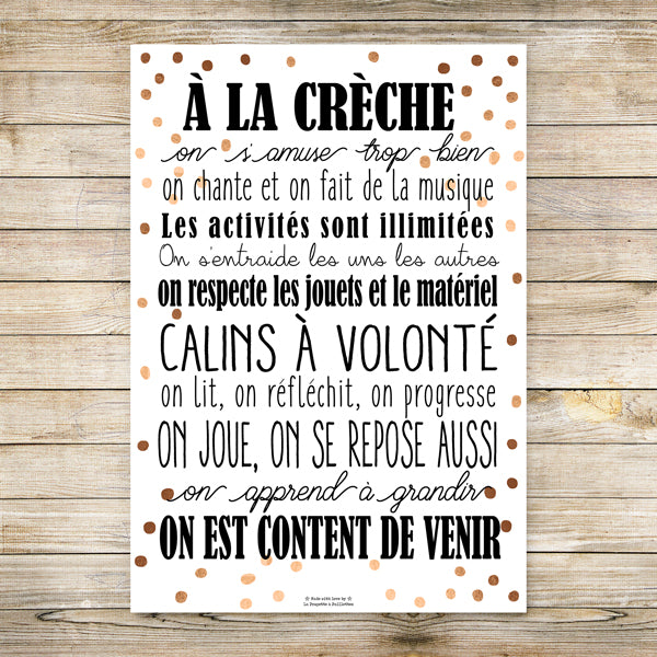Affiche "Règles de la Crèche"
