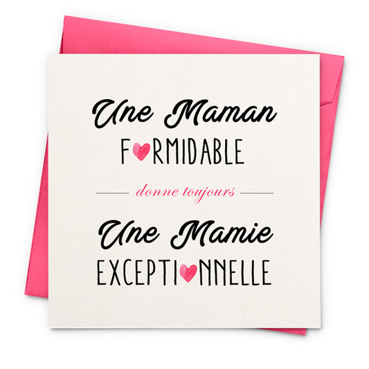 Carte Mamie Exceptionnelle